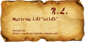 Nyitray László névjegykártya