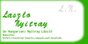 laszlo nyitray business card